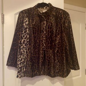 NWT Faux Fur Animal Print Jacket